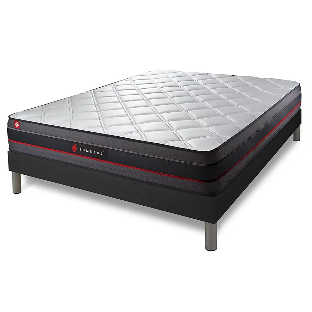 Somness Ensemble Mémoire de forme de confort Ferme avec sommier kit* Ensemble Sommier Et Matelas