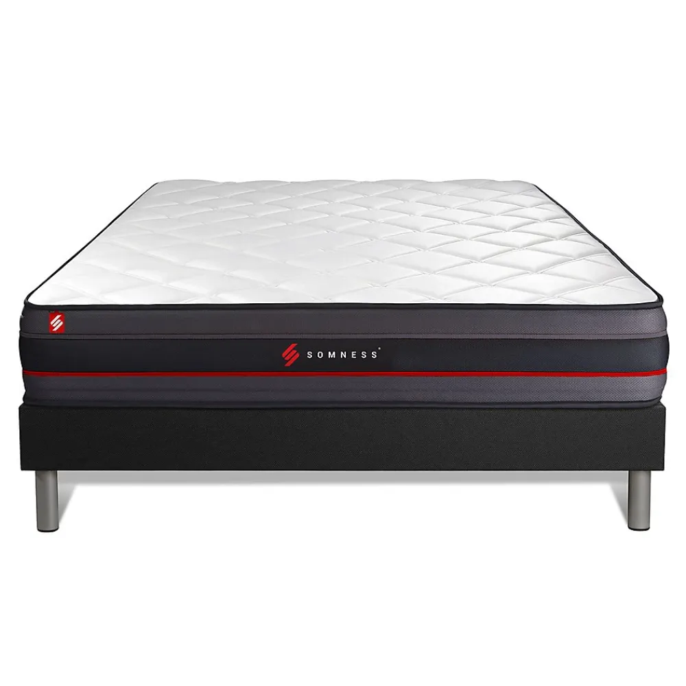 Somness Ensemble Mémoire de forme de confort Ferme avec sommier kit* Ensemble Sommier Et Matelas