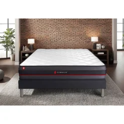 Somness Ensemble Mémoire de forme de confort Ferme avec sommier kit* Ensemble Sommier Et Matelas