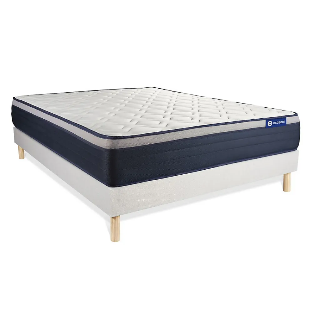 Ensemble Mémoire de forme de confort Ferme avec sommier kit>Actisom Outlet