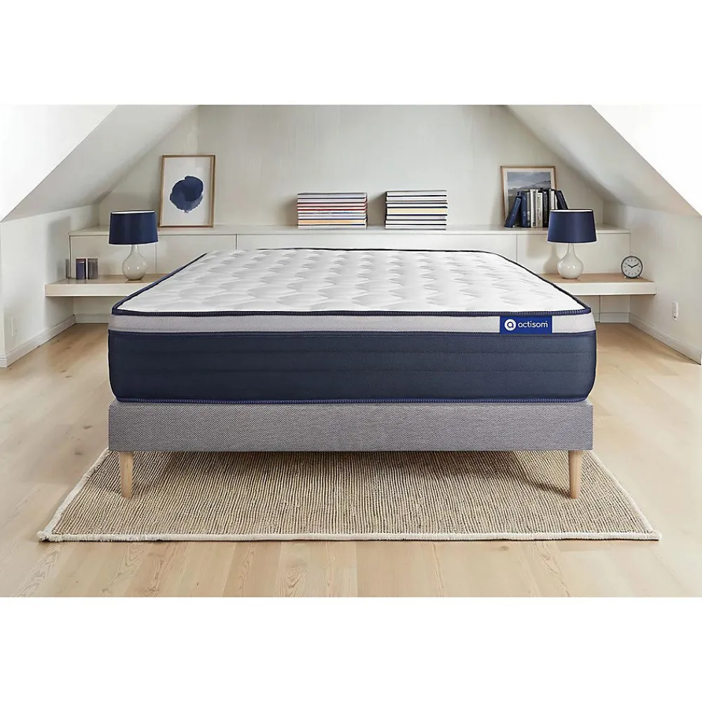 Actisom Ensemble Mémoire de forme de confort Ferme avec sommier kit* Ensemble Sommier Et Matelas