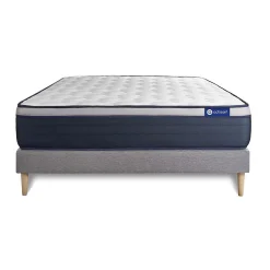 Actisom Ensemble Mémoire de forme de confort Ferme avec sommier kit* Ensemble Sommier Et Matelas