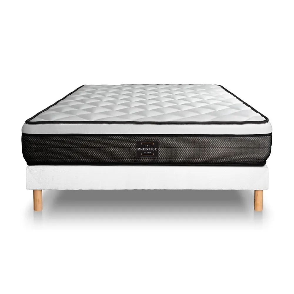 Prestige Literie Ensemble Mémoire de forme de confort Ferme avec sommier kit* Ensemble Sommier Et Matelas