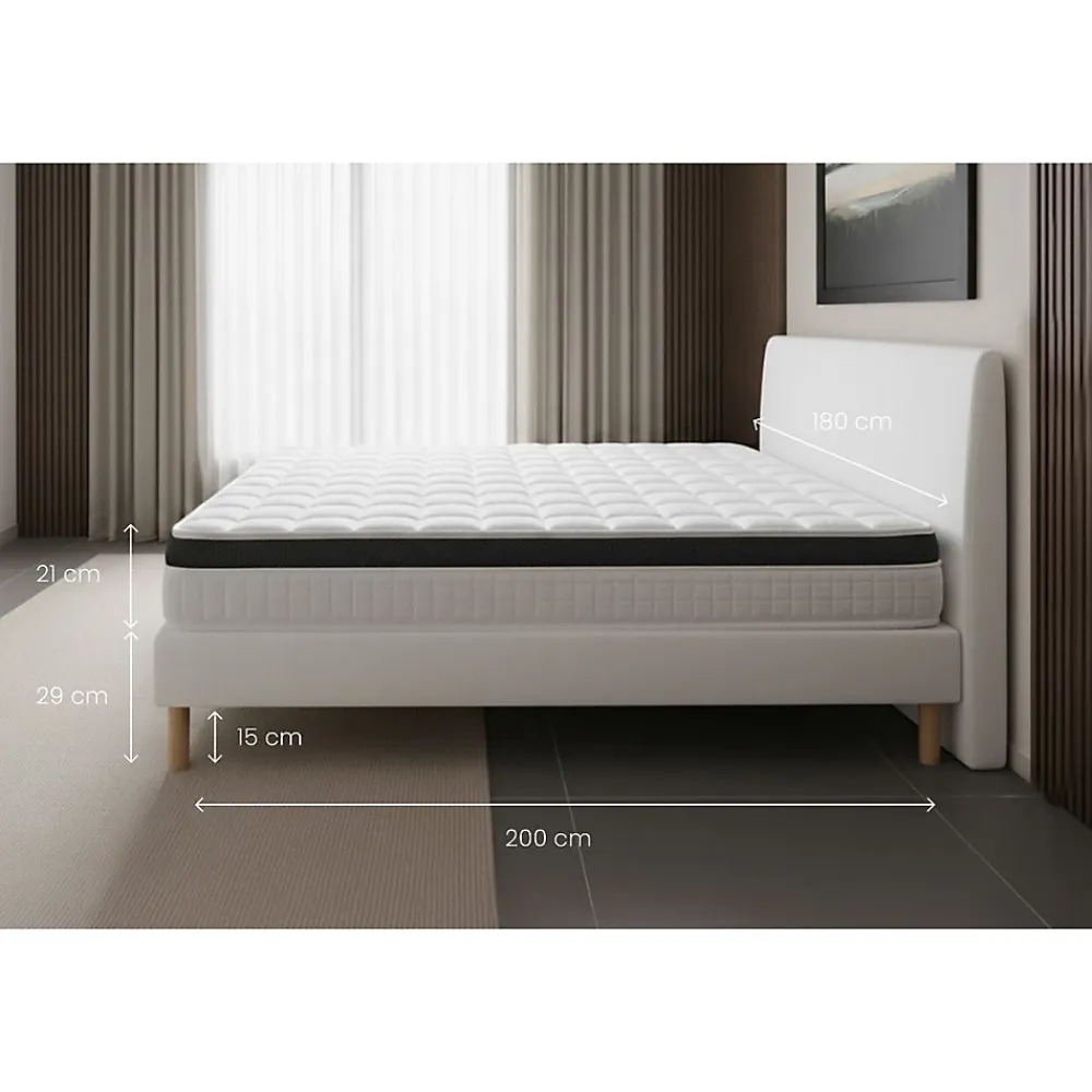 Prestige Literie Ensemble Mémoire de forme de confort Ferme avec sommier kit* Ensemble Sommier Et Matelas