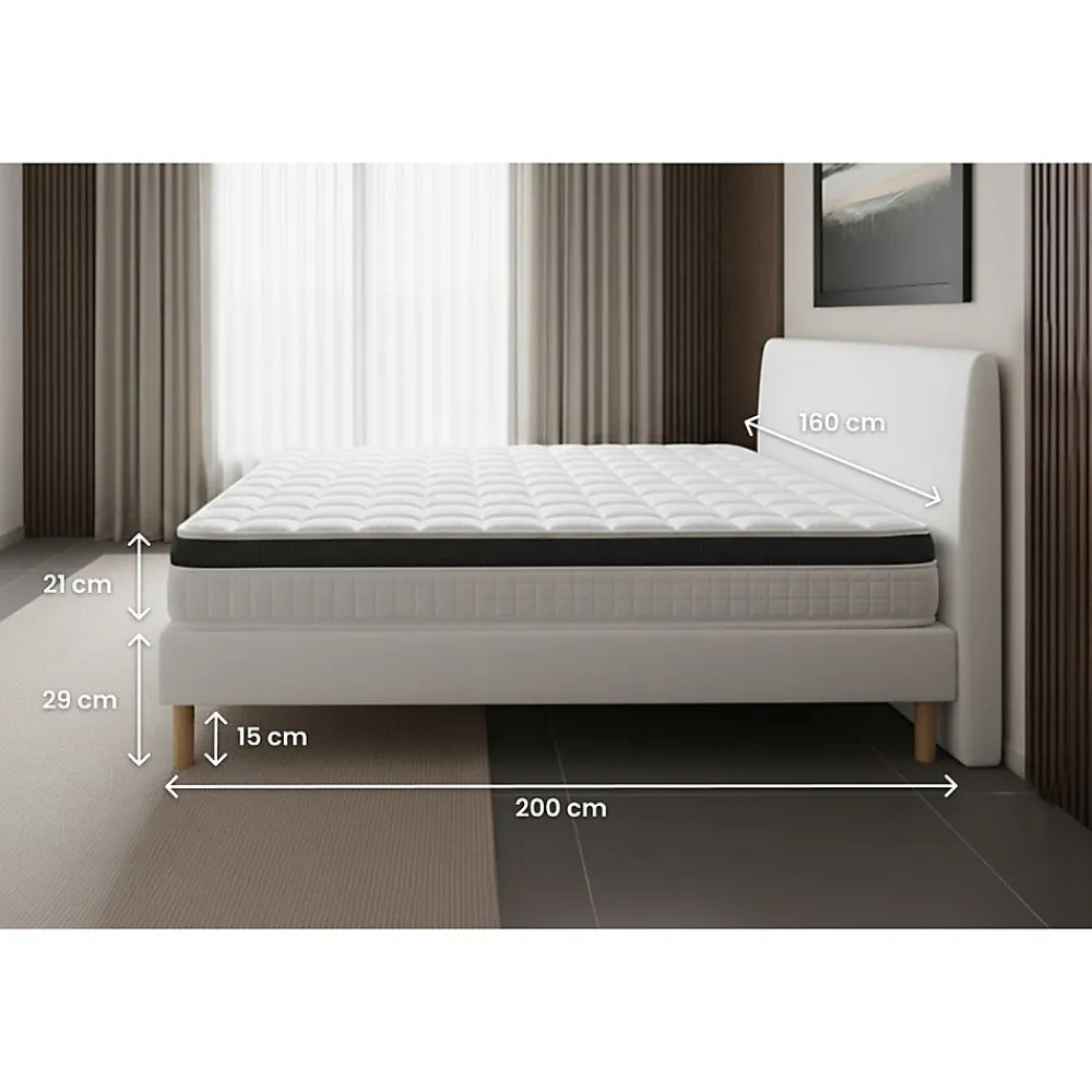 Ensemble Mémoire de forme de confort Ferme avec sommier kit>Prestige Literie Best