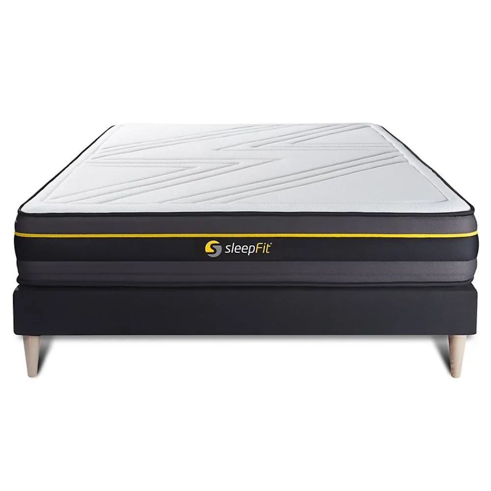 Sleepfit Ensemble Mémoire de forme de confort Ferme avec sommier tapissier* Ensemble Sommier Et Matelas