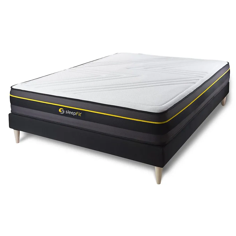 Sleepfit Ensemble Mémoire de forme de confort Ferme avec sommier tapissier* Ensemble Sommier Et Matelas