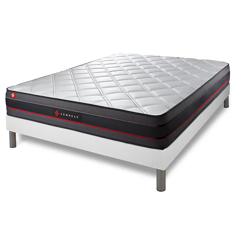 Somness Ensemble Mémoire de forme de confort Ferme avec sommier kit* Ensemble Sommier Et Matelas