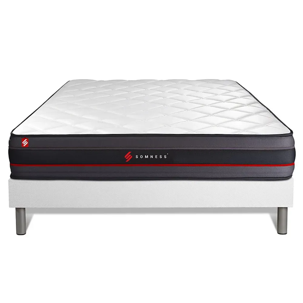 Somness Ensemble Mémoire de forme de confort Ferme avec sommier kit* Ensemble Sommier Et Matelas