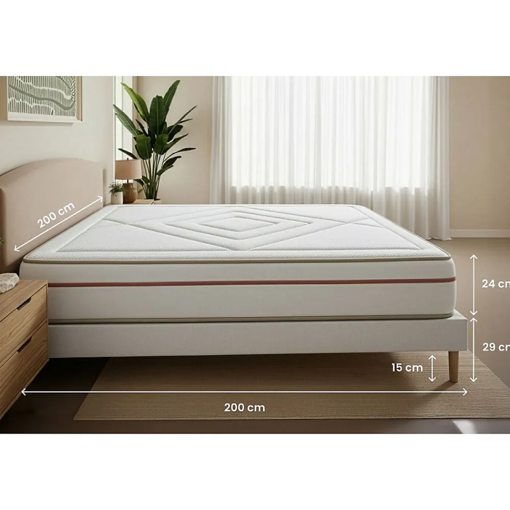 Ensemble Mémoire de forme de confort Equilibré avec sommier kit>Marmottes & Co Clearance