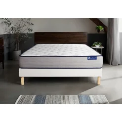 Actisom Ensemble Mémoire de forme de confort Ferme avec sommier kit* Ensemble Sommier Et Matelas