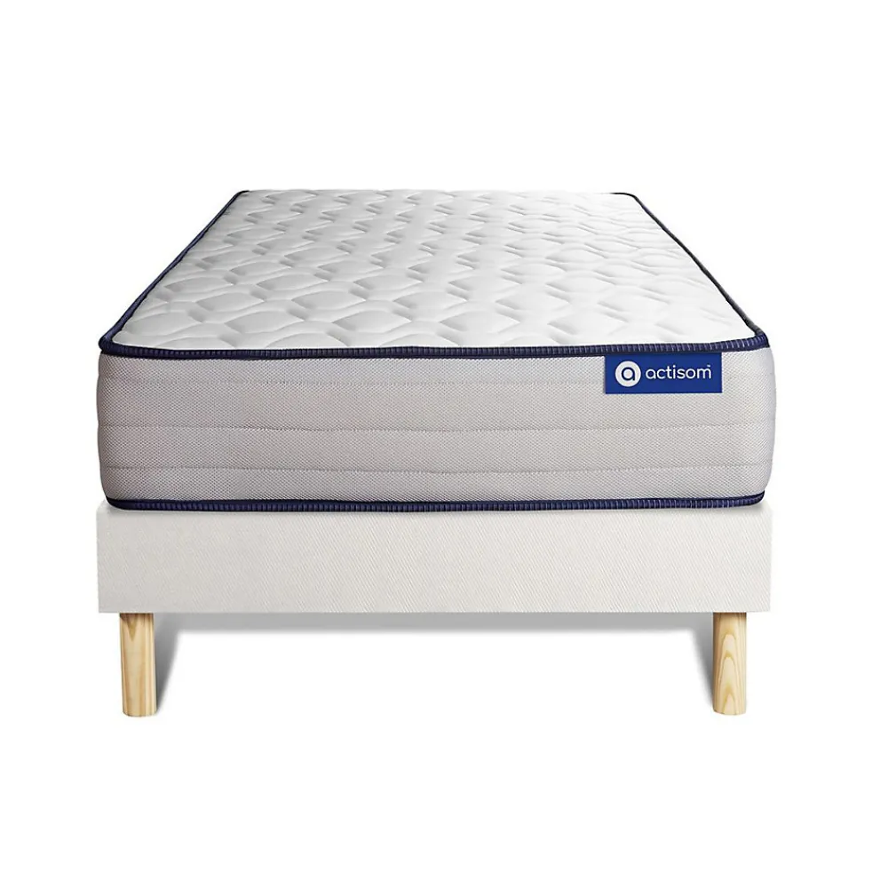 Actisom Ensemble Mémoire de forme de confort Ferme avec sommier kit* Ensemble Sommier Et Matelas
