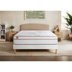 Marmottes & Co Ensemble Mémoire de forme de confort Equilibré avec sommier tapissier* Ensemble Sommier Et Matelas