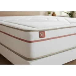 Marmottes & Co Ensemble Mémoire de forme de confort Equilibré avec sommier tapissier* Ensemble Sommier Et Matelas