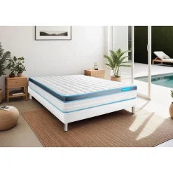 Bodycare Ensemble Mémoire de forme de confort Ferme avec sommier tapissier* Ensemble Sommier Et Matelas