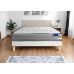 Actisom Ensemble Mémoire de forme de confort Ferme avec sommier kit* Ensemble Sommier Et Matelas