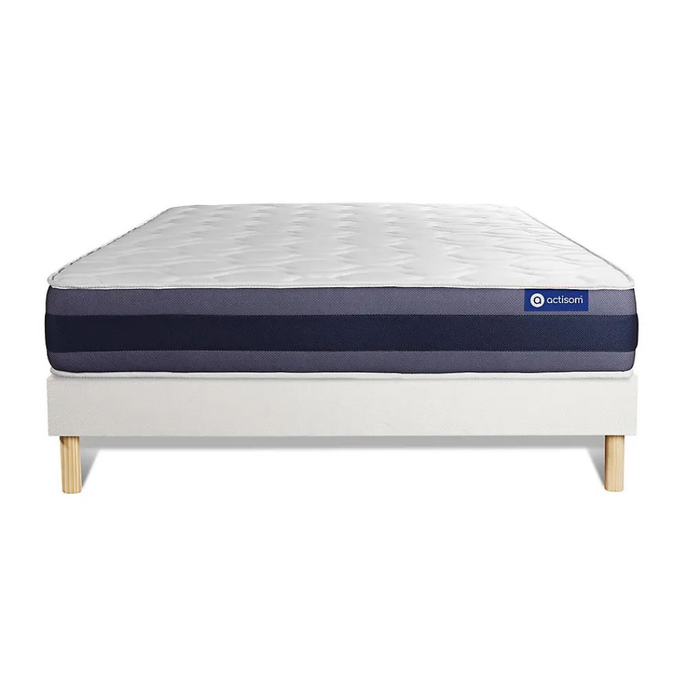 Actisom Ensemble Mémoire de forme de confort Equilibré avec sommier kit* Ensemble Sommier Et Matelas