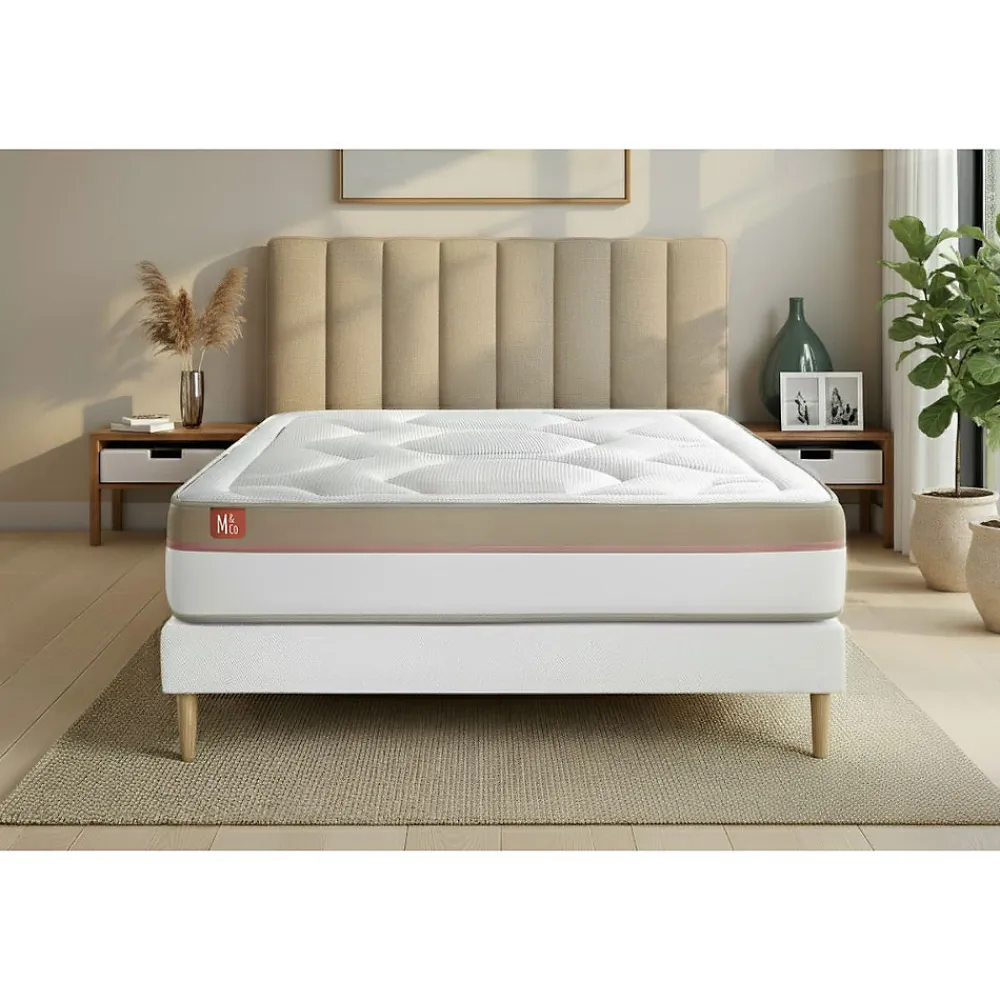 Ensemble Mémoire de forme de confort Ferme avec sommier tapissier>Marmottes & Co Online