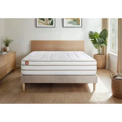Marmottes & Co Ensemble Mémoire de forme de confort Equilibré avec sommier tapissier* Ensemble Sommier Et Matelas