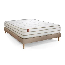 Marmottes & Co Ensemble Mémoire de forme de confort Equilibré avec sommier tapissier* Ensemble Sommier Et Matelas