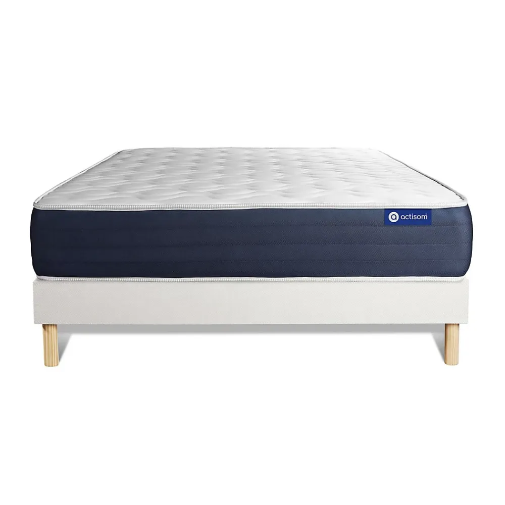 Actisom Ensemble Mémoire de forme de confort Equilibré avec sommier kit* Ensemble Sommier Et Matelas
