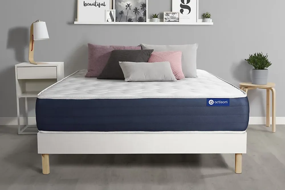Actisom Ensemble Mémoire de forme de confort Equilibré avec sommier kit* Ensemble Sommier Et Matelas