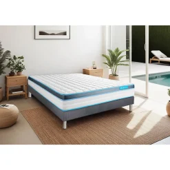 Ensemble Mémoire de forme de confort Ferme avec sommier tapissier>Bodycare Discount