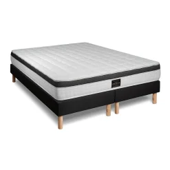 Prestige Literie Ensemble Mémoire de forme de confort Ferme avec sommier tapissier* Ensemble Sommier Et Matelas