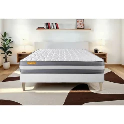 Sept Nuits Ensemble Mémoire de forme de confort Ferme avec sommier tapissier* Ensemble Sommier Et Matelas