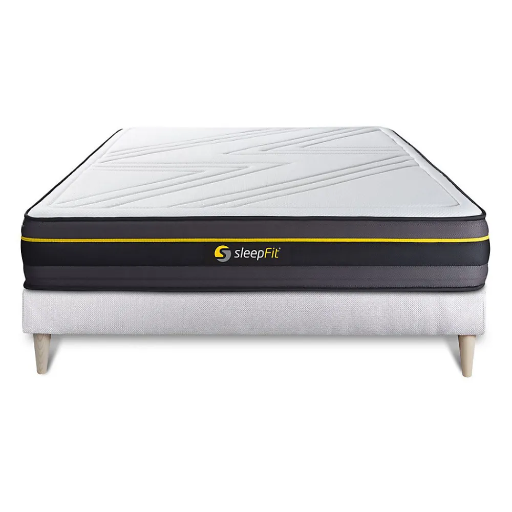 Sleepfit Ensemble Mémoire de forme de confort Ferme avec sommier kit* Ensemble Sommier Et Matelas