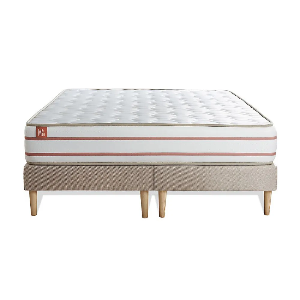 Ensemble Mémoire de forme de confort Très ferme avec sommier tapissier>Marmottes & Co Sale