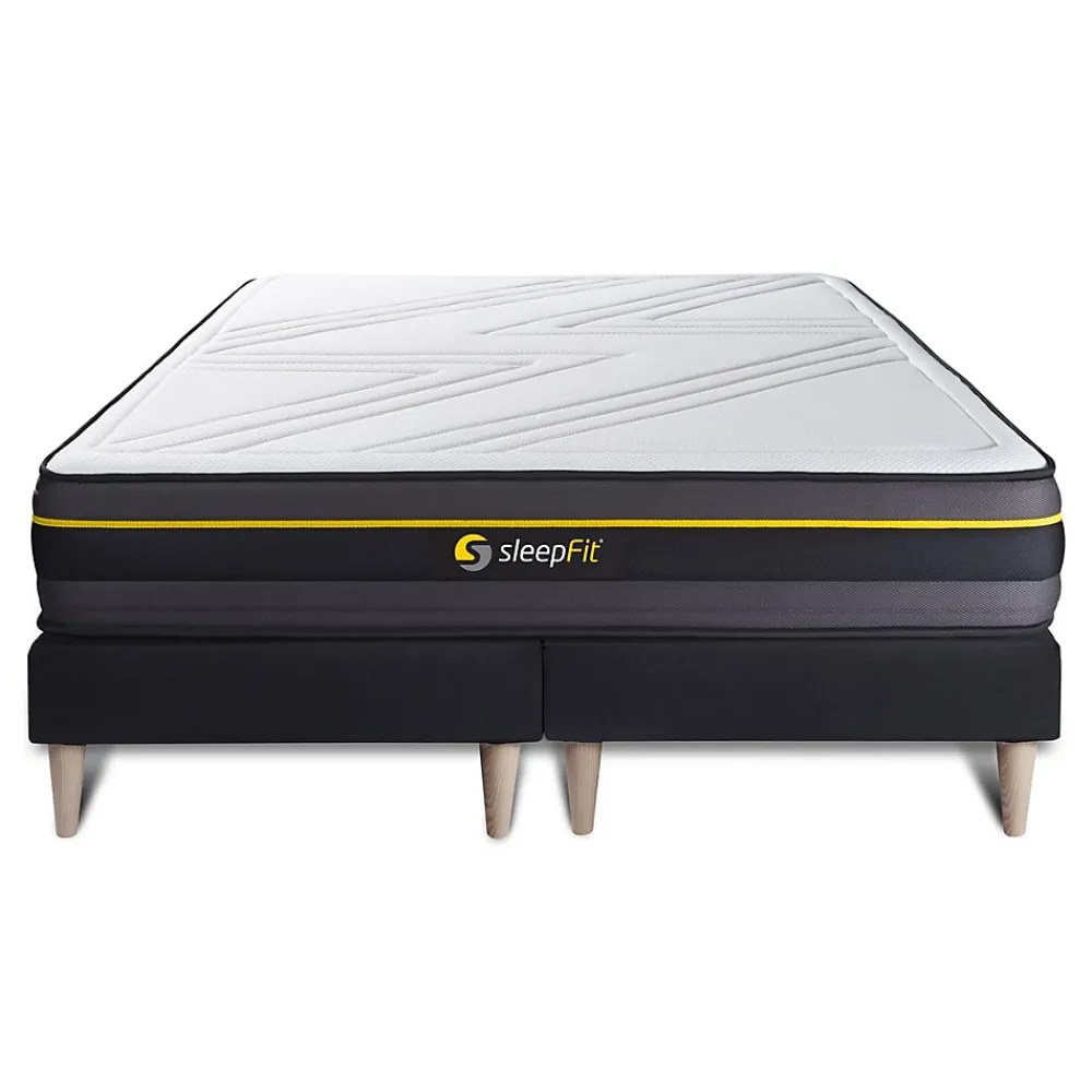 Sleepfit Ensemble Mémoire de forme de confort Ferme avec sommier tapissier* Ensemble Sommier Et Matelas