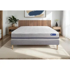 Actisom Ensemble Mémoire de forme de confort Mi-ferme avec sommier kit* Ensemble Sommier Et Matelas