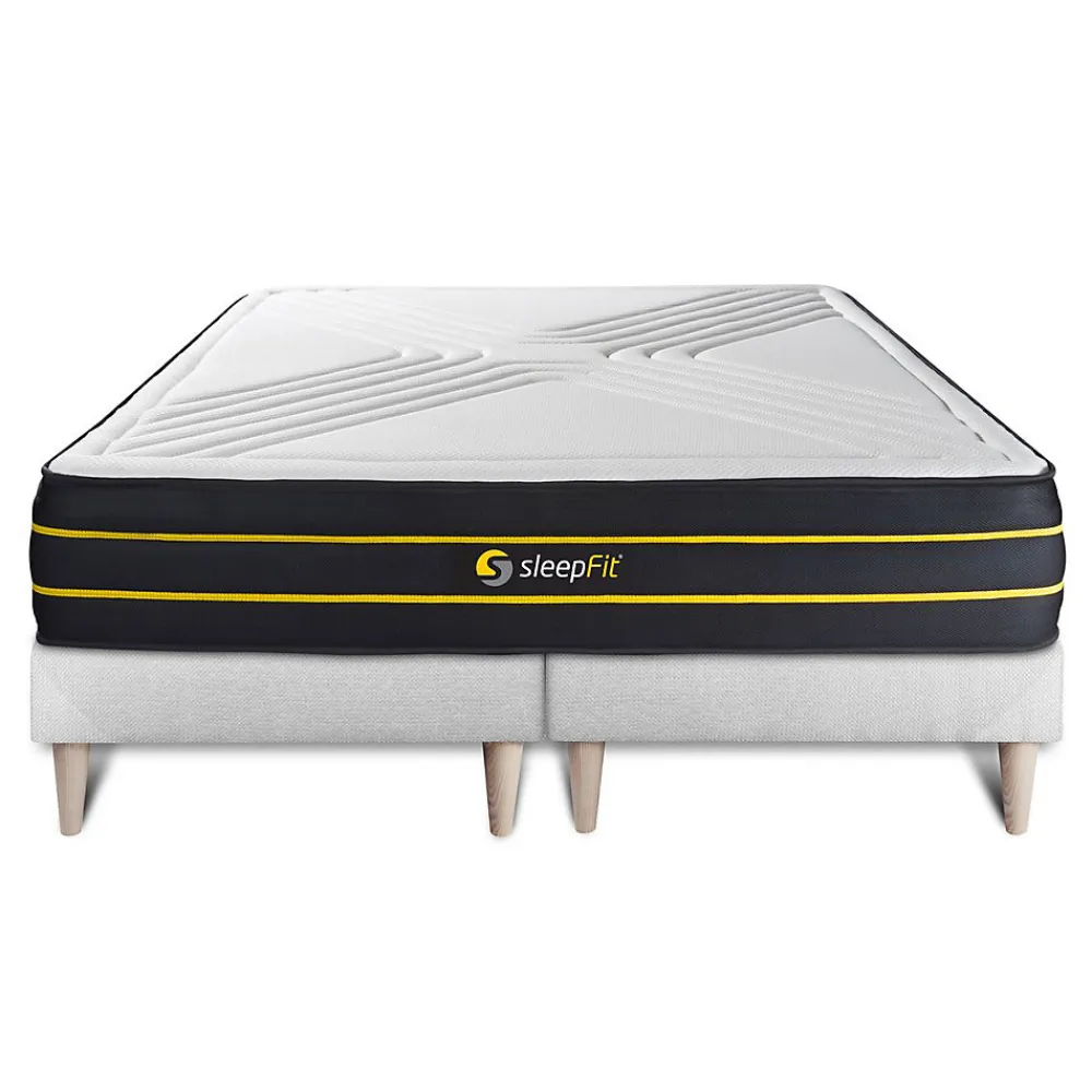 Ensemble Mémoire de forme et micro ressorts ensachés de confort Equilibré avec sommier tapissier>Sleepfit Sale