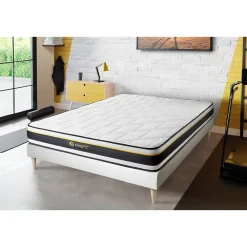 Sleepfit Ensemble Mousse de confort Très ferme avec sommier kit* Ensemble Sommier Et Matelas