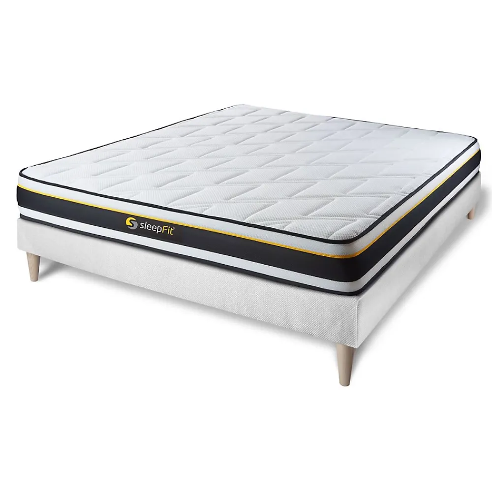 Sleepfit Ensemble Mousse de confort Très ferme avec sommier kit* Ensemble Sommier Et Matelas