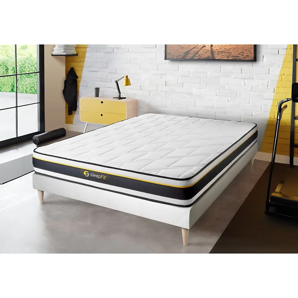 Sleepfit Ensemble Mousse de confort Très ferme avec sommier kit* Ensemble Sommier Et Matelas