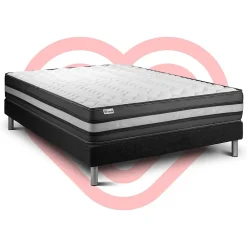 Vitalit Ensemble Mousse polyuréthane à mémoire de forme de confort Ferme avec sommier kit* Ensemble Sommier Et Matelas