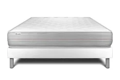 Ensemble Mousse polyuréthane à mémoire de forme de confort Ferme avec sommier tapissier><noscript><img width=