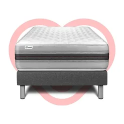 Ensemble Mousse polyuréthane à mémoire de forme de confort Equilibré avec sommier kit><noscript><img width=