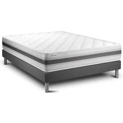 Vitalit Ensemble Mousse polyuréthane à mémoire de forme de confort Equilibré avec sommier kit* Ensemble Sommier Et Matelas