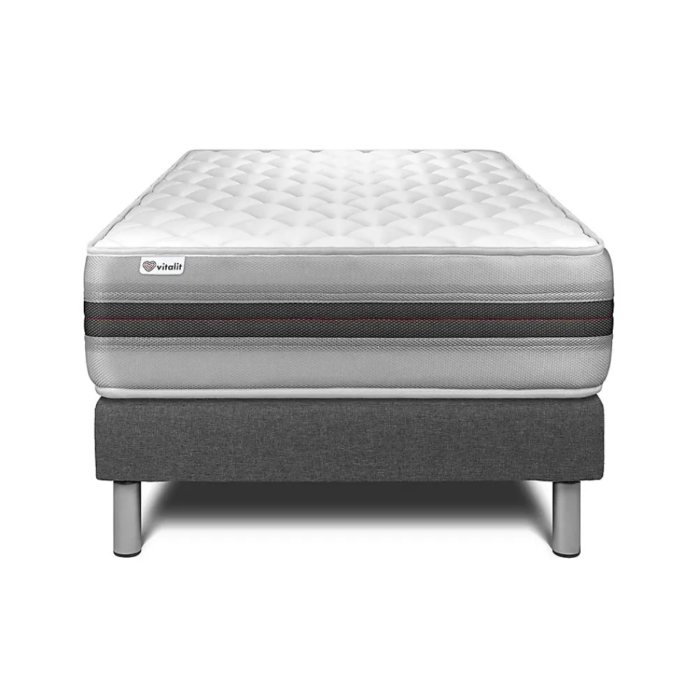 Vitalit Ensemble Mousse polyuréthane à mémoire de forme de confort Equilibré avec sommier kit* Ensemble Sommier Et Matelas