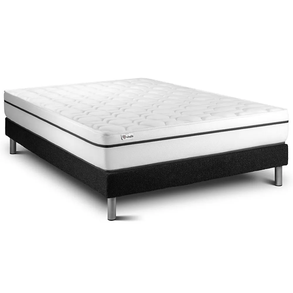 Ensemble Mousse polyuréthane à mémoire de forme de confort Ferme avec sommier kit>Vitalit Online