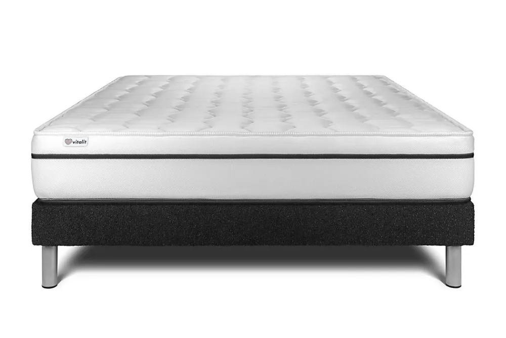 Ensemble Mousse polyuréthane à mémoire de forme de confort Ferme avec sommier kit>Vitalit Online