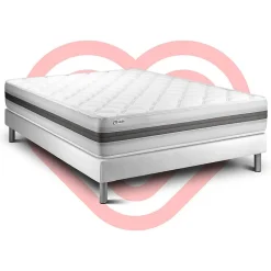 Vitalit Ensemble Mousse polyuréthane à mémoire de forme de confort Equilibré avec sommier tapissier* Ensemble Sommier Et Matelas