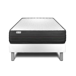 Ensemble Mousse polyuréthane à mémoire de forme de confort Ferme avec sommier tapissier>Vitalit Best
