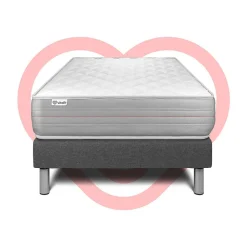 Ensemble Mousse polyuréthane à mémoire de forme de confort Ferme avec sommier tapissier><noscript><img width=