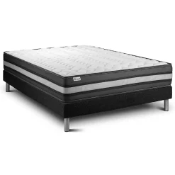 Ensemble Mousse polyuréthane à mémoire de forme de confort Ferme avec sommier tapissier>Vitalit Best