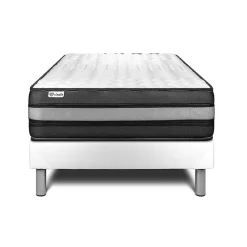 Vitalit Ensemble Mousse polyuréthane à mémoire de forme de confort Ferme avec sommier tapissier* Ensemble Sommier Et Matelas
