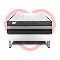 Vitalit Ensemble Mousse polyuréthane à mémoire de forme de confort Ferme avec sommier tapissier* Ensemble Sommier Et Matelas